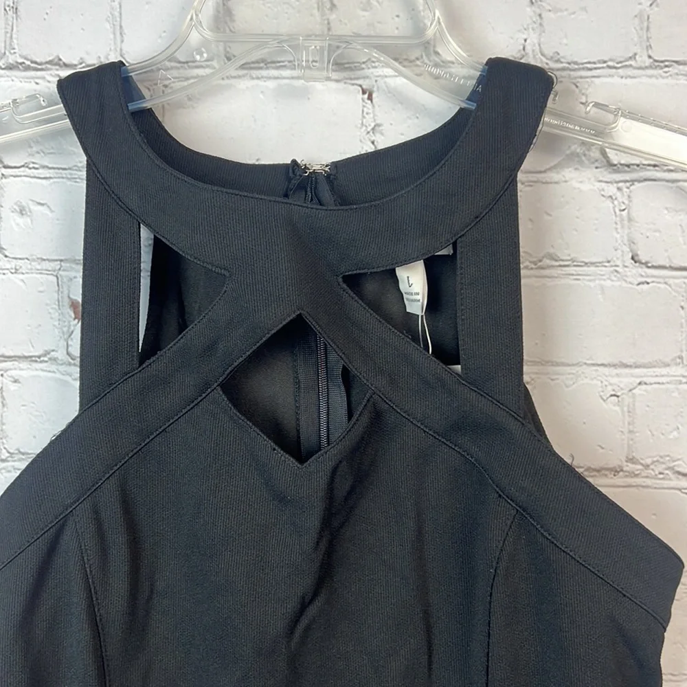Speechless Black Cut Out Bodycon Dress Juniors Size Large Homecoming HOCO Prom - Picture 4 of 6